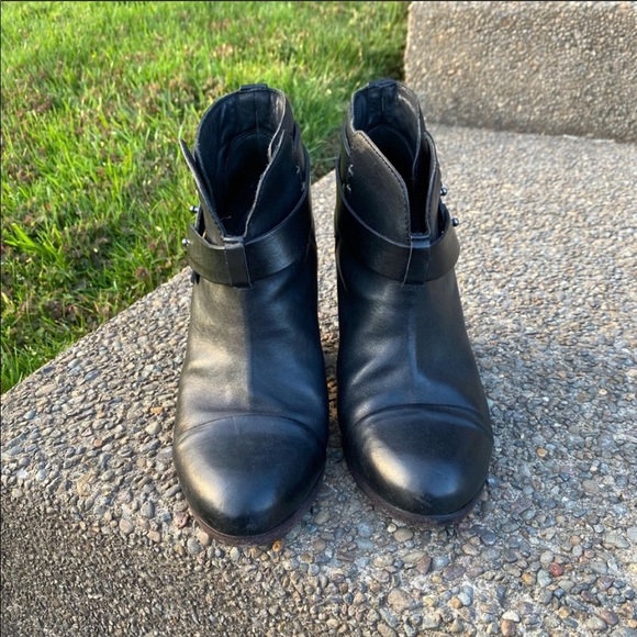Rag & Bone Harrow Booties Leather Ankle Strap - Picture 8 of 11